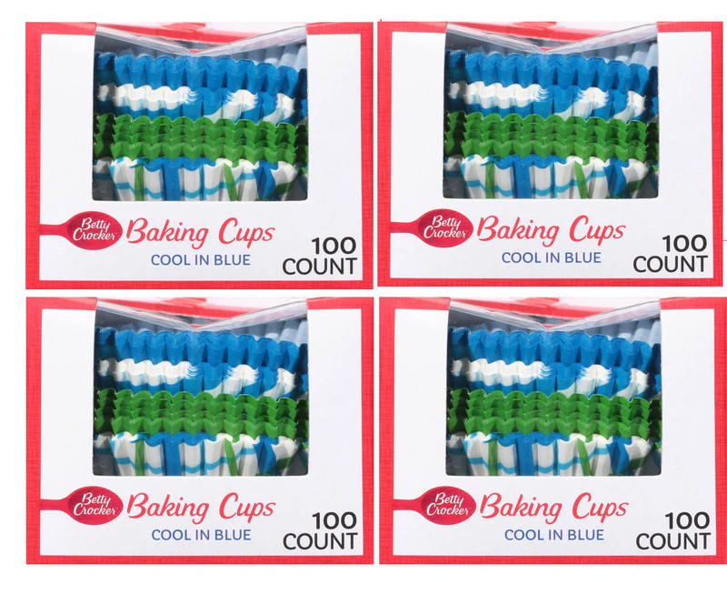 Betty Crocker Blue 100-Count Cupcake Liners Cool- (4 PACK) gallery