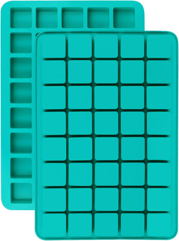 Mity Rain 2 Pack 40-Cavity Square Caramel Candy Silicone Molds,Chocolate Forf Tr gallery