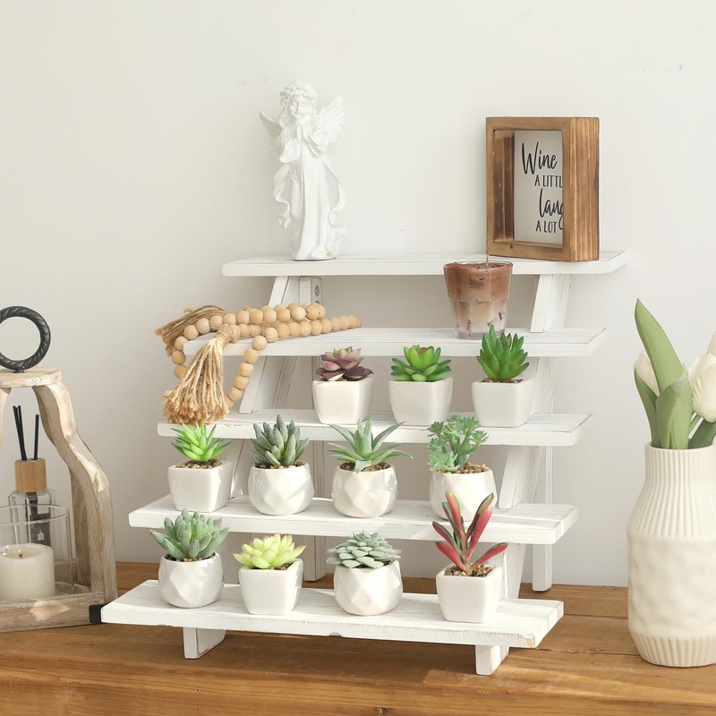 5 Tier Wooden Rustic Cupcake Stand For 30 Cupcakes Stepped Wood Display Stand Fo gallery