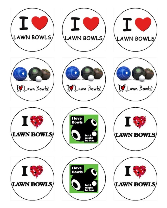 Lawn Bowls Edible Cake Toppers Wafer Cake & Cupcake Decoration (3 Sizes) gallery