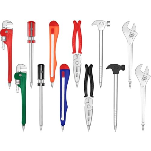 Outus 24 Pcs Novelty Tool Ballpoint Pens Set Fun Black Ink Hardware Shaped gallery