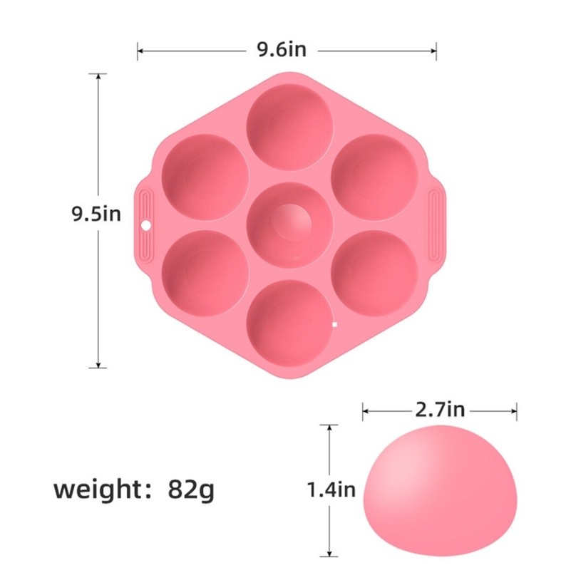7-Cavity Semi Sphere Silicone Mold Baking Mold for Making Cocoa Bombs Cakes Soap gallery