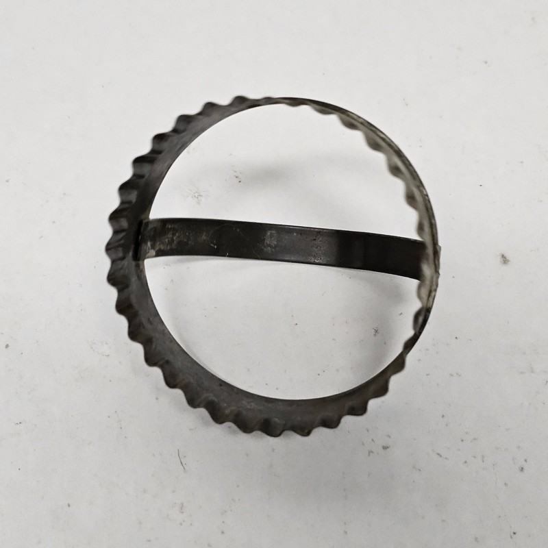Vintage Fluted Biscuit Cutter Round 2 3/4" Shortbread Tin Metal Baking Tool gallery