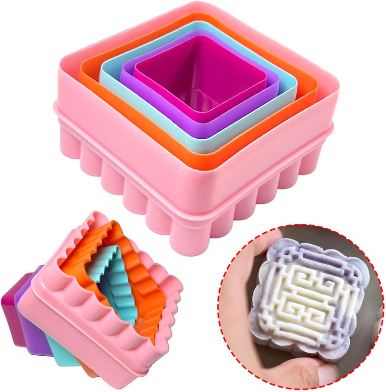 Cookie Biscuit Cutter Set, Two Side Cookie Cutters Plastic Set Multi-Size Cake F gallery