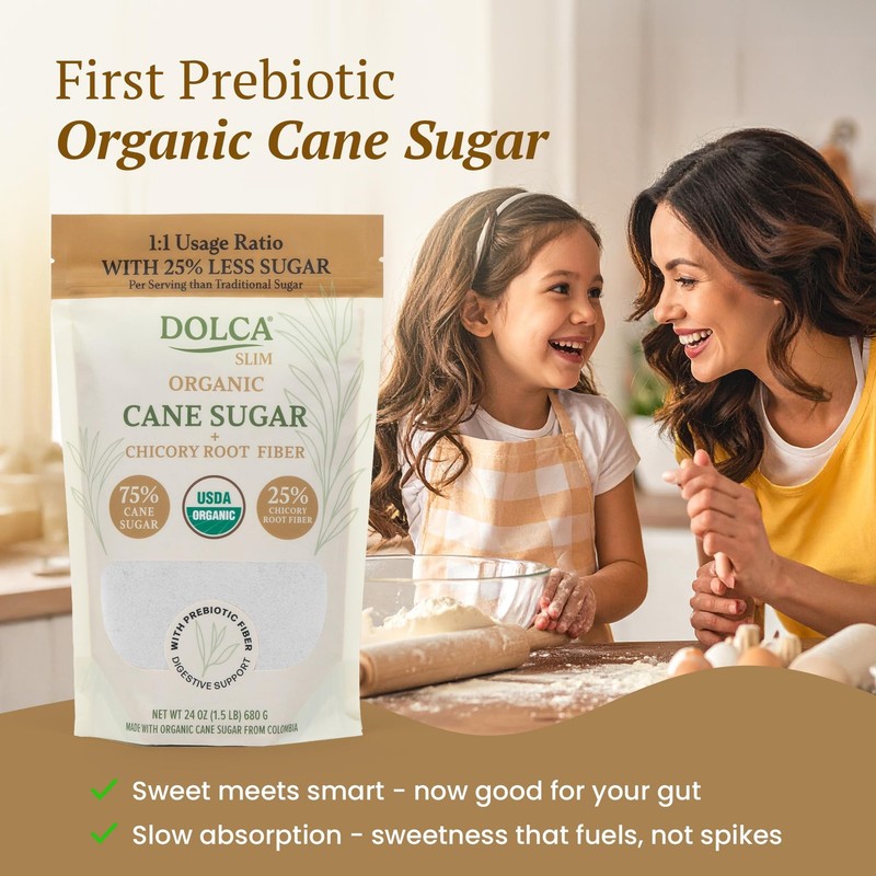 Organic Dolca Slim – Cane Sugar Infused 24 Ounce (Pack of 1), white gallery