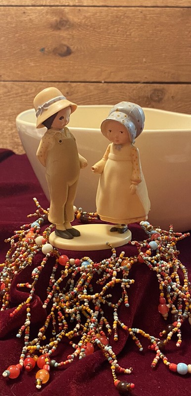 Vintage Holly Hobbie Plastic figurine With Friend Made For Wilton Cake Topper