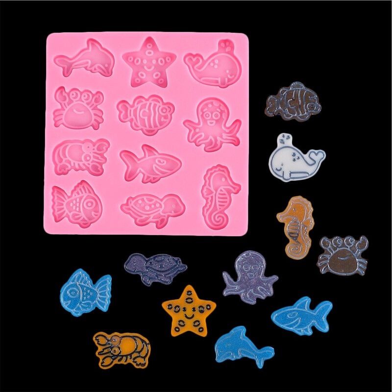 Seahorse Fish Sea for Turtle Shaped Candy Moulds Baking Fondant Chocolate M gallery