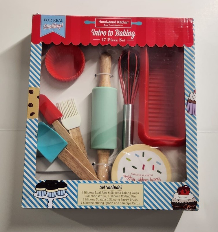 HANDSTAND KITCHEN Intro To Baking Set 17 Pc Kids 6+ NEW For Real use -not a toy