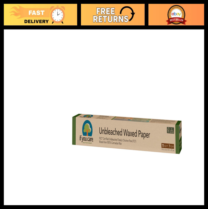 Unbleached Wax Paper Rolls – 12 Pack, 75 Sq Ft Each, Natural Soy Coated, Baking