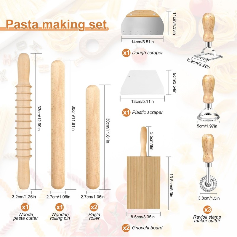 Pasta Making Tools Set, Pasta Making kit Includes 12 Pcs Pasta Making Tools P... gallery
