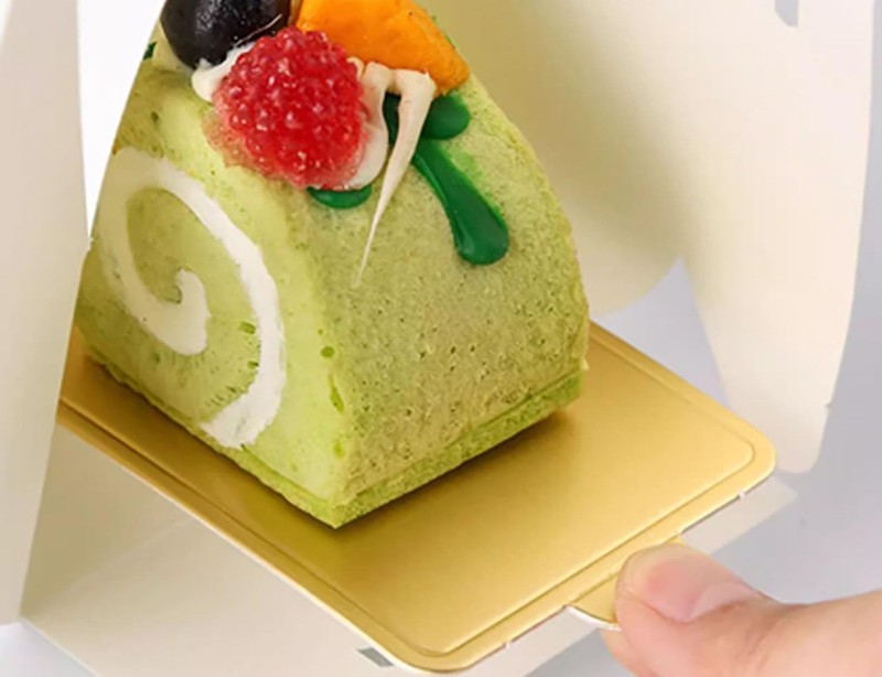 100 PCS Mini Rectangular Golden Cake Boards, Mousse Cupcake Base Paper Plate gallery