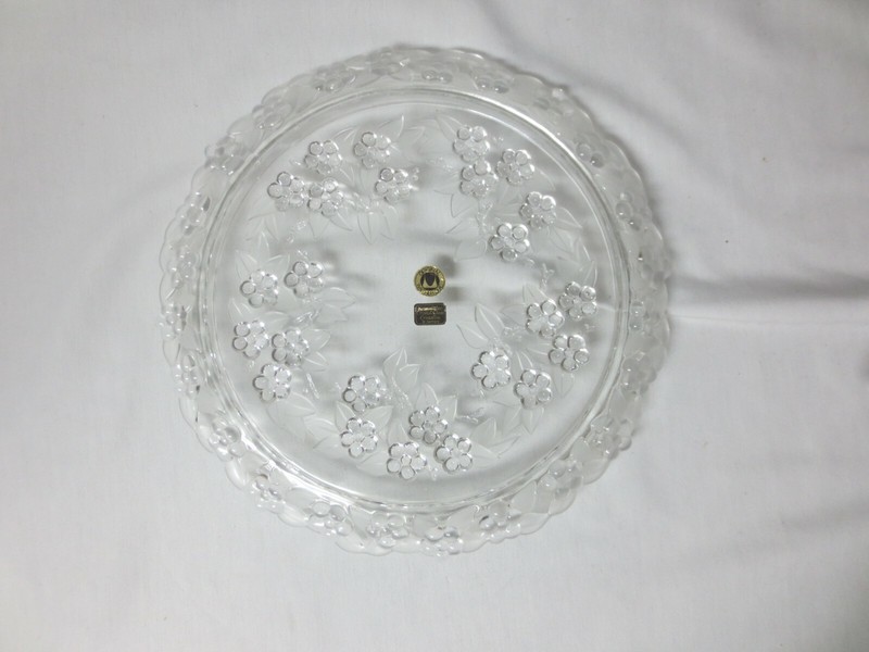 Beautiful Original Walther Glas Kristaliglas Cristallin Cake Plate 13" Mikasa gallery