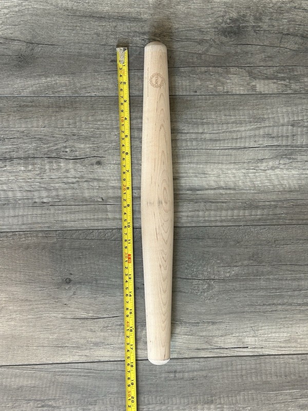 Top Notch Kitchenware Sugar Maple French Style Rolling Pin Tapered Solid Wood gallery