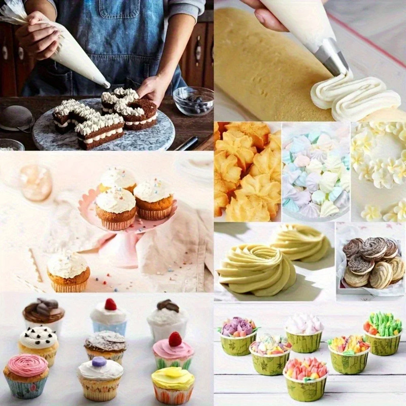 100PCS Disposable Piping Bags Extra Strong Cake Decorating Icing Pastry Bags gallery