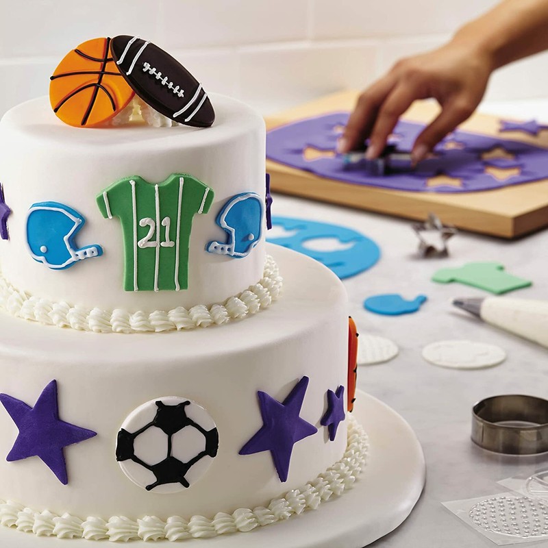 Cake Boss 28 Piece Cake Decorating Kit Sports Stainless Steel