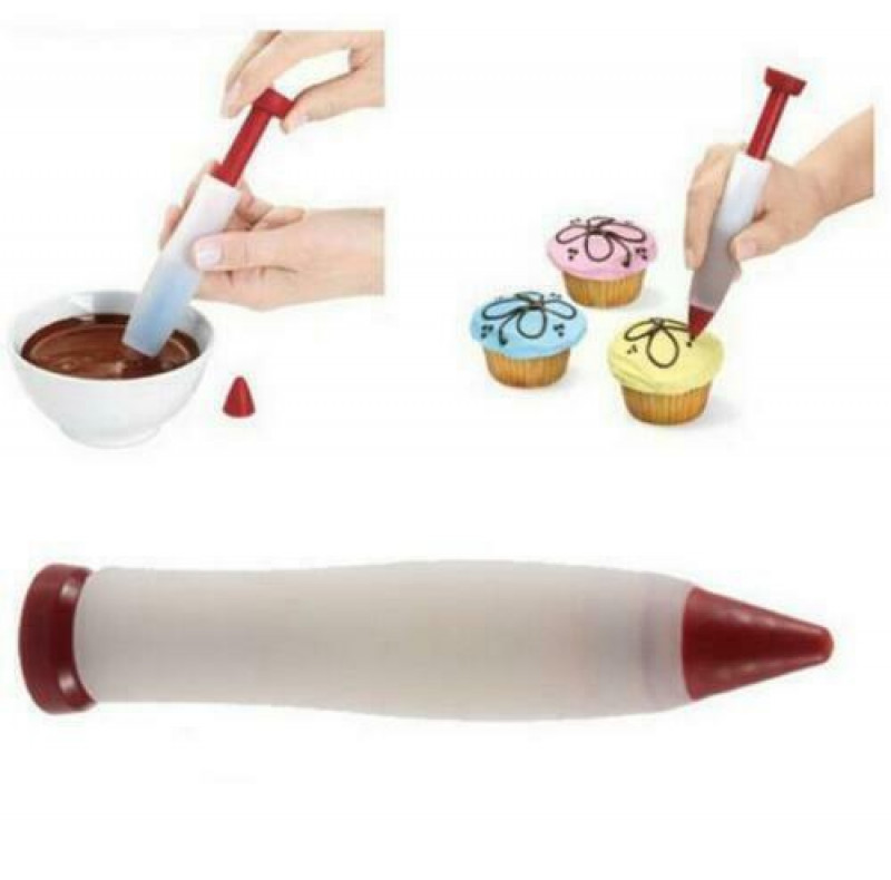 DIY Decor Cake Cookie Chocolate Food Silicone Writing Pen Decorating Mold X 2