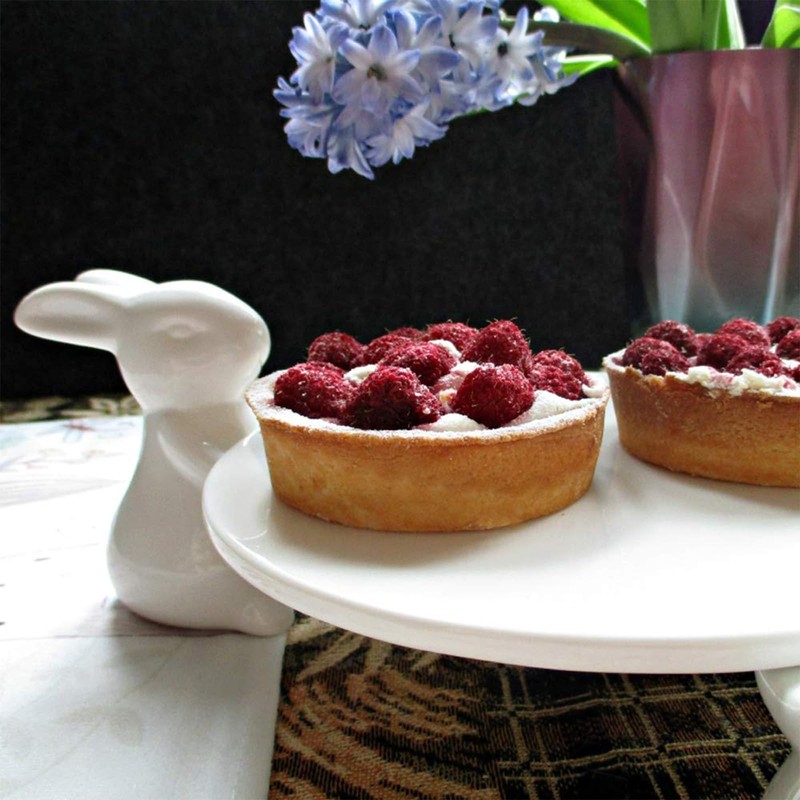 Binoster Easter Bunny Cake Stand 8 Inch 3 Rabbit Ceramic Cake Cup Stand gallery