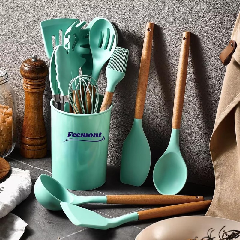 33-Piece Silicone Kitchen Cooking Utensils Set with Holder| Heat-Resistant gallery
