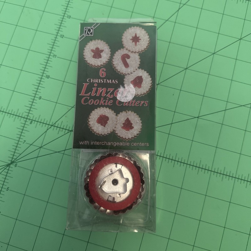R&M Linzer Tea & Coffee Cookie Cutter Set~6 Interchangeable Christmas Cutters