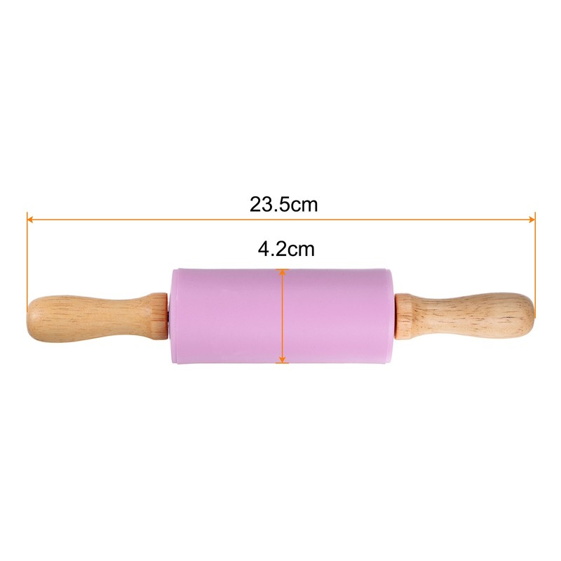 2pcs Silicone Rolling Pins for Baking 23.5cm x 4.2cm, Purple gallery