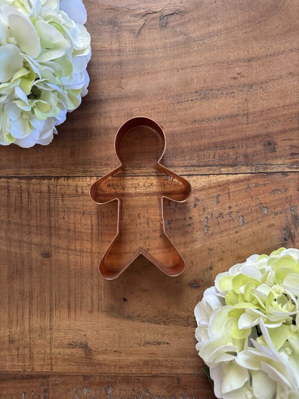 Vintage Copper Patina Gingerbread Large Cookie Cutter Christmas gallery