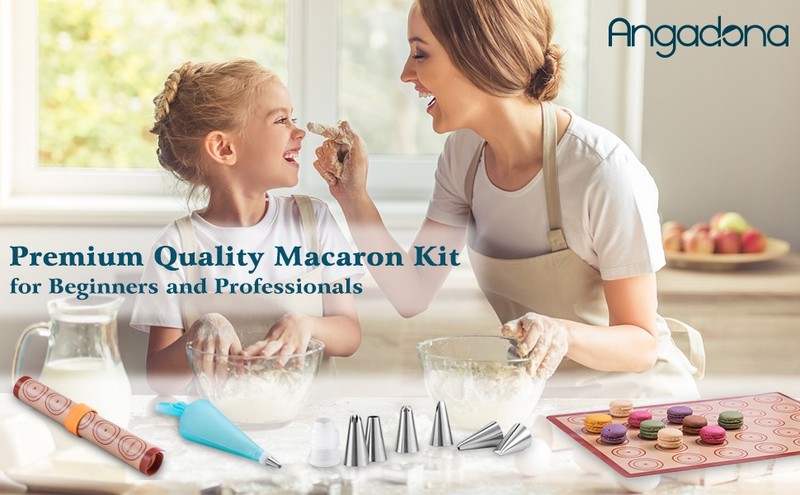 Macaron Silicone Baking Mats Kit (16pcs set) Macaroon Baking Mat Set of 2 Half gallery
