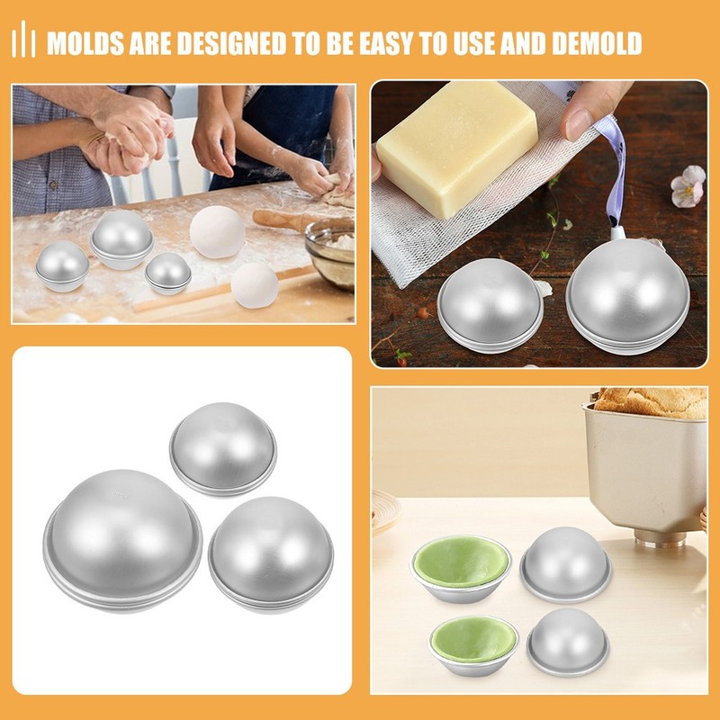 16Pcs Multi Use Bath Ball Mold Aluminum Alloy Sphere Shape for Baking gallery