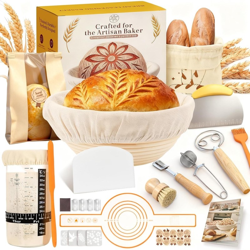 plete Sourdough Starter Kit with Manual | Easy to Clean for Beginners |