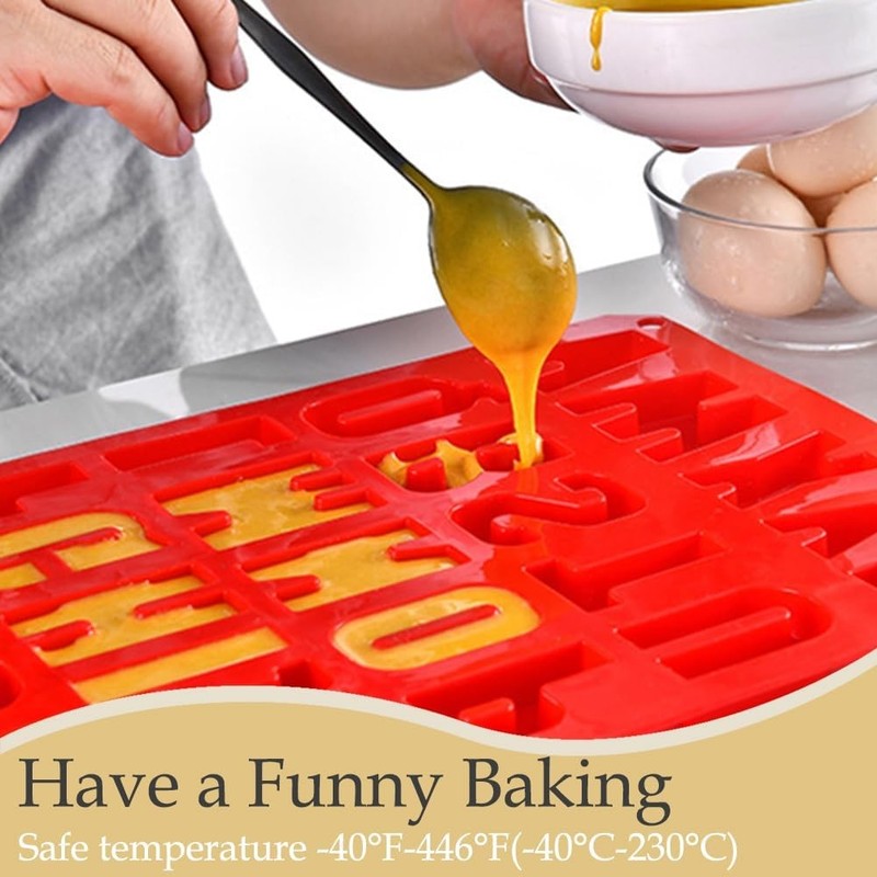 Silicone Letter Cake Mold BPA Free Non-Stick Chocolate Mold Soft & Easy to gallery