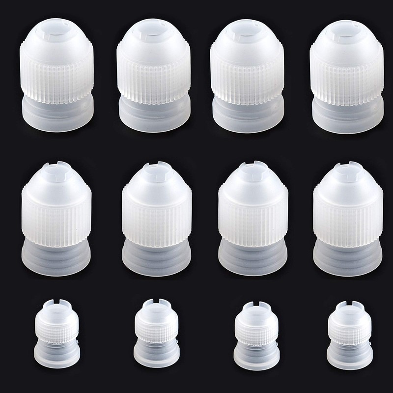 MYUBWTF12 Pieces White Pastry Bag Coupler, Three different sizes Plastic Stan…