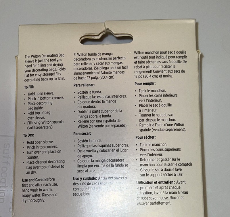 Wilton Decorating Bag Sleeves 3 ct from Wilton Brand New Sealed gallery