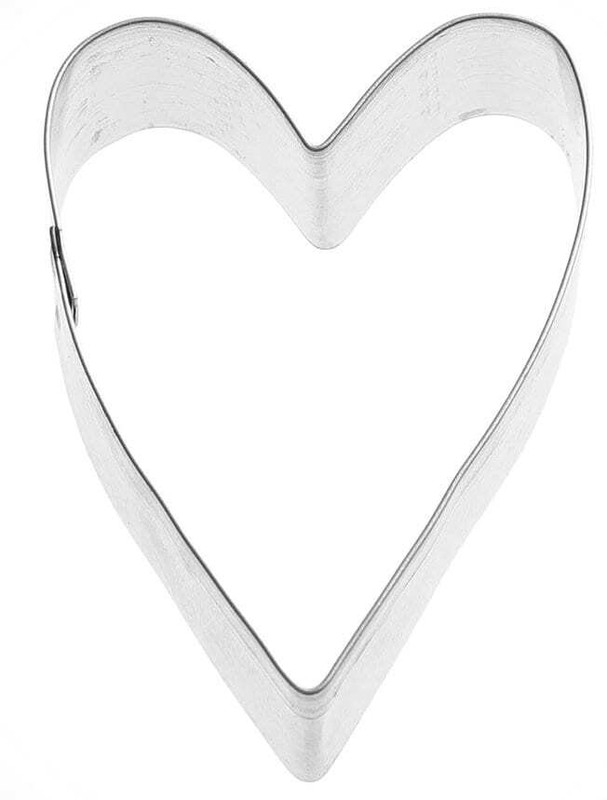 Small Primitive Folk Heart 2” Cookie Cutter Metal Love Valentine