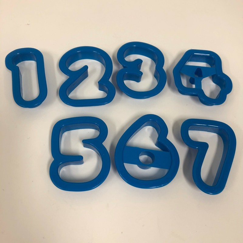 2 1/4″ Blue Numbers Cookie Cutter Putty Clay Jello Art Mold Arts Crafts
