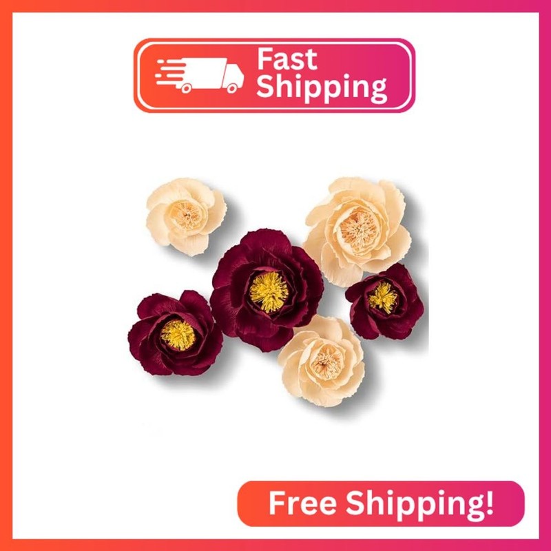 Crepe Paper Flowers Decoration for Wall, Flowers for Wedding Decor,Flower Backdr