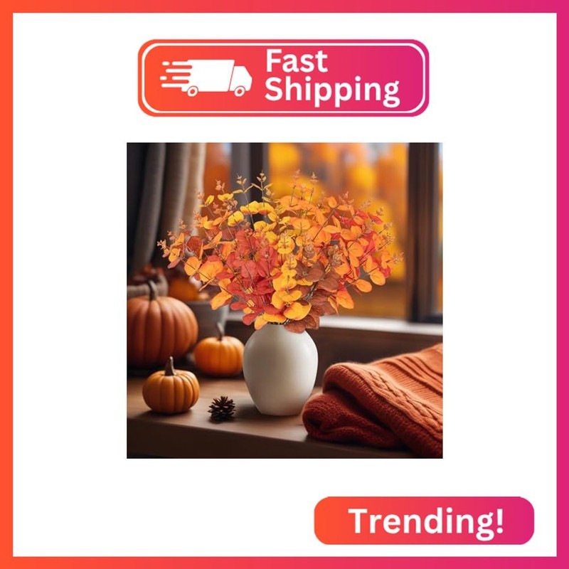 Yen Jean 10PCS Fall Decorations for Home Autumn Artificial Flowers Bouquet - Tha gallery