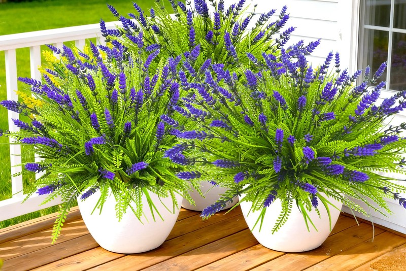 Thinktral 17.8 Tall Artificial Faux Plants Flowers For Outdoor Spring Summer gallery