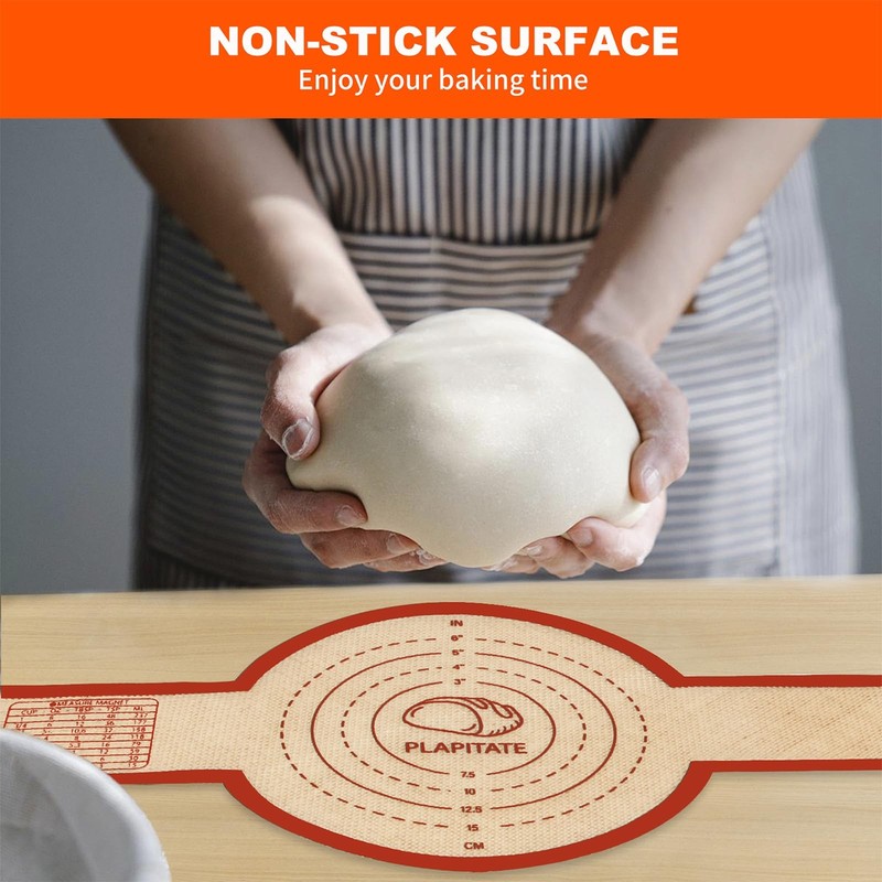 PLAPITATE Silicone Bread Sling 23"L x 8.3"W, 2 Pcs Crimson Oval and Round gallery