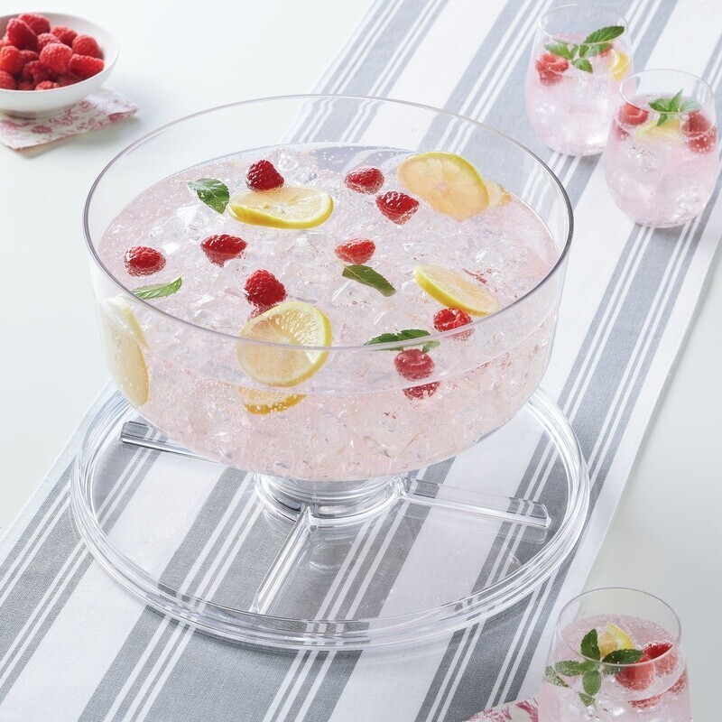 Acrylic 5 in 1 Cake Dome Multi-functional Serve Tray Chip Dip Punch Bowl New gallery