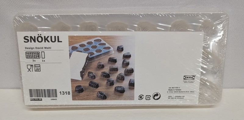 Ikea Snokul Candy Chocolate Mold Trays (3) With Scraper #1318 New Sealed