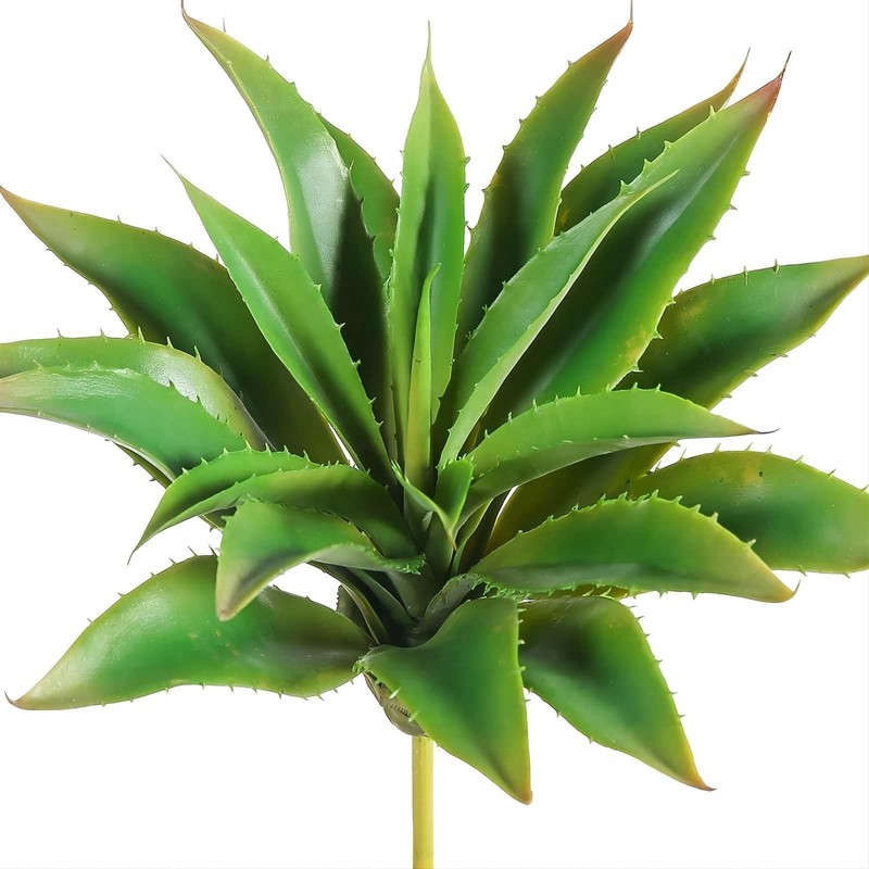 JUSTOYOU Large 12.5″ Artificial Succulents Aloe Plants Real Large, Green
