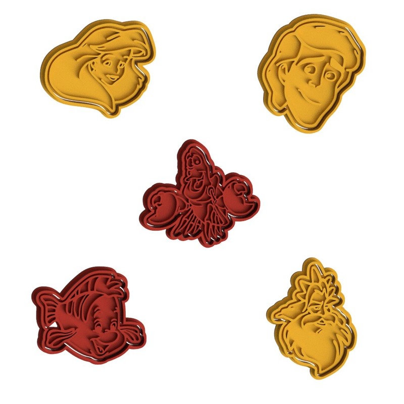 3D Printed Ariel set Little Mermaid Cookie Cutter Set | Baking Mold Gift gallery