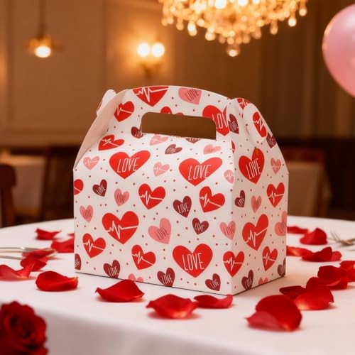 30 Pack Valentine’s Day Gift Treat Boxes, Portable Valentines Candy Boxes with gallery
