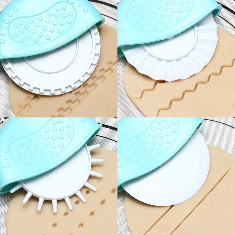 Pastry Cutter Wheels, 4PCS Plastic Home Cake Biscuits Roller Pastry Cutter Wh... gallery