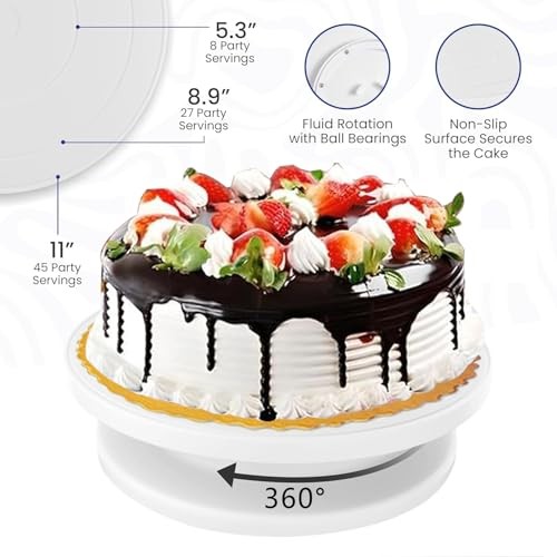 Cake Decorating Kit - Baking Supplies with 4 Springform Pans, Rotating 540PCS gallery