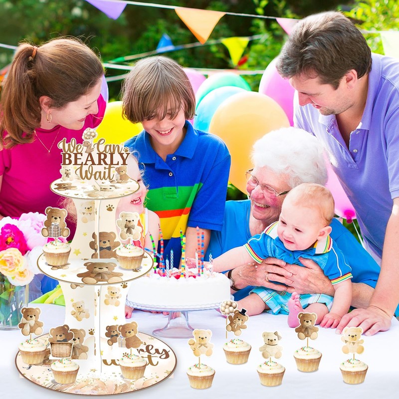 We Can Bearly Wait Baby Shower Decorations - We Can Bearly Wait Cupcake Stand... gallery