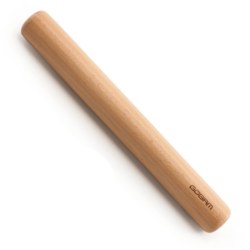 Wood Rolling Pin Medium Dough Roller For Pasta Pizza Baking 13×1.38 Inch