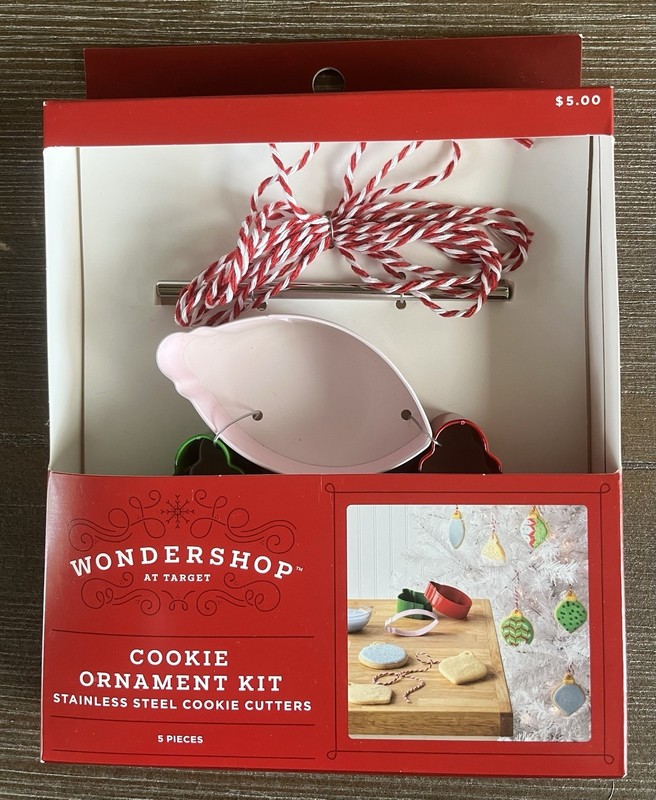 Wondershop 5 Piece Christmas Ornament Cookie Cutter Kit Stainless Steel