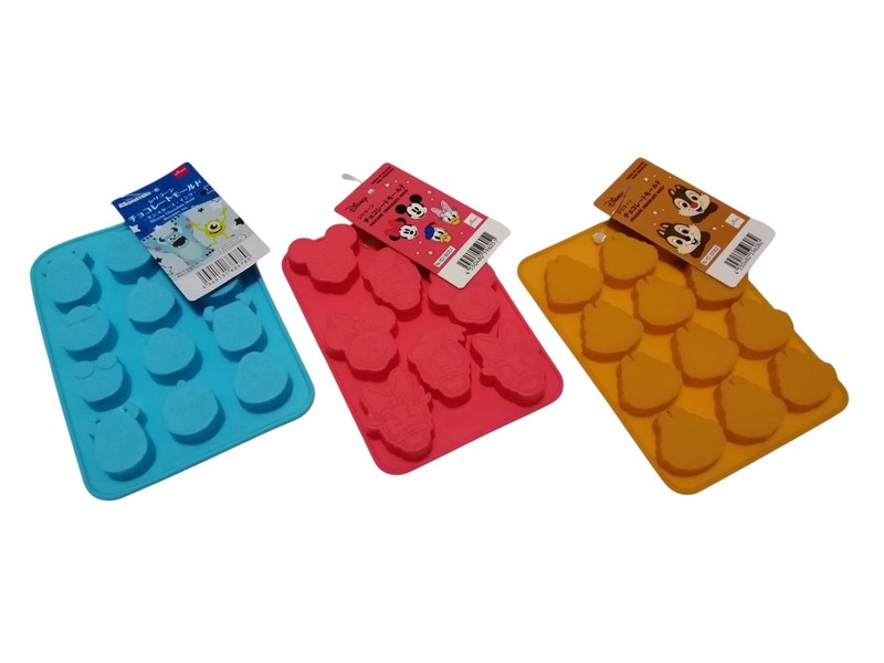 DAISO Silicone Chocolate Mold Disney Mickey Chip Dale Monsters Inc. Set of 3 New