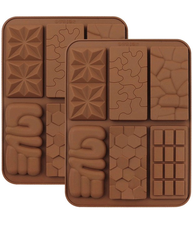 6 in 1 Silicone Break Apart Chocolate Bar Mold, Silicone Molds for Wax Melts Non