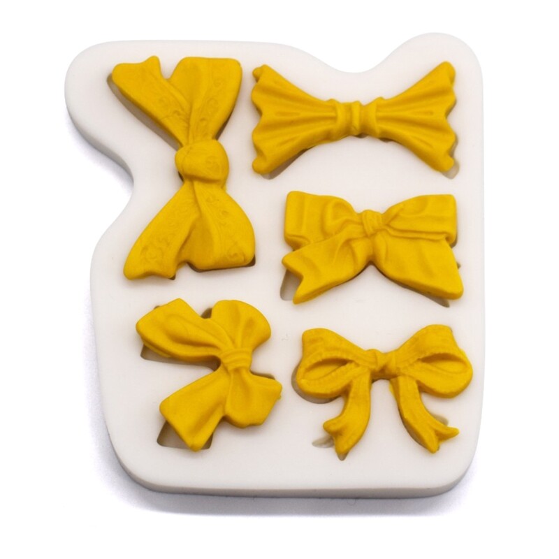Mini Bow Silicone Molds DIY Cake Decoration Tool Chocolate Bowtie Fondant Molds gallery